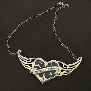 Harley-Davidson Silver Winged Heart Necklace